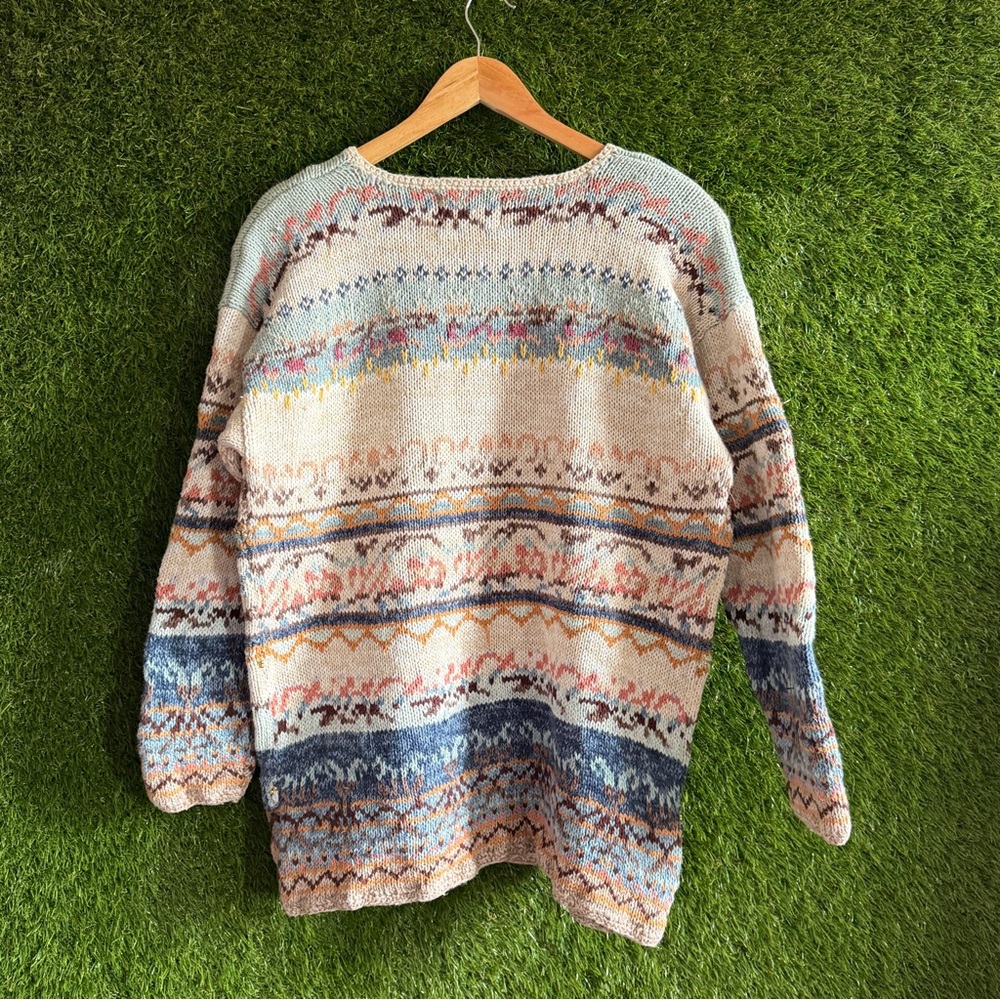 Vintage Heirloom Collectibles Hand Knit Sweater Beaded Embellished Cottagecore - Picture 2 of 7